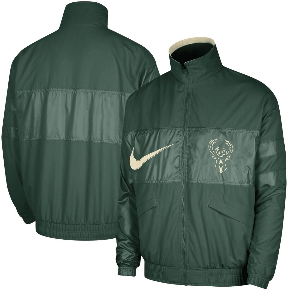 Nike Men's Nike Hunter Green Milwaukee Bucks Courtside Versus Capsule Full-Zip Jacket - Hunter Green