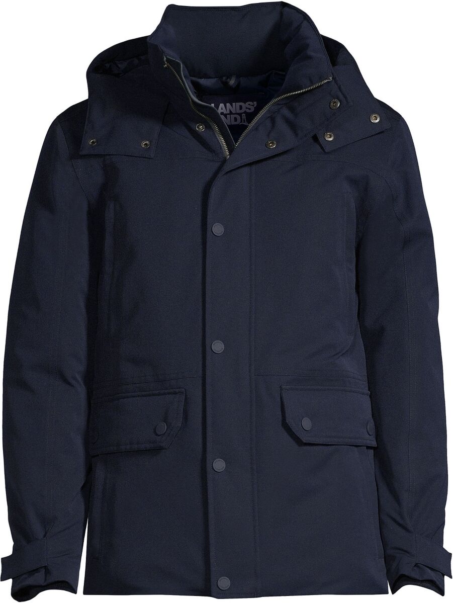 Lands' End Men's Expedition Waterproof Winter Down Jacket - Radiant navy