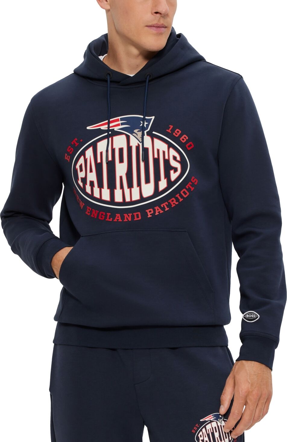 Hugo Boss Boss by Hugo Boss Men's Boss x New England Patriots Nfl Hoodie - Dark Blue