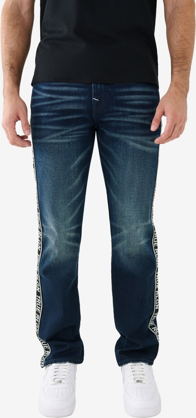 True Religion Men's Ricky No Flap Straight Jeans - Naos Dark Wash