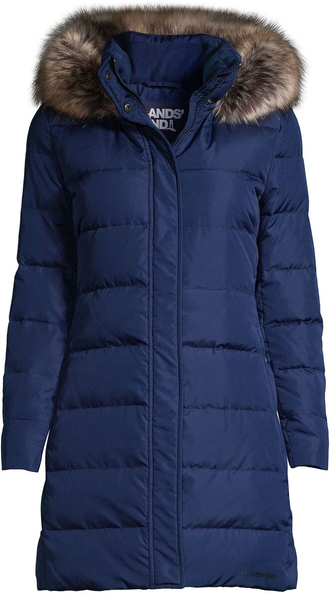 Lands' End Women's Down Winter Coat - Deep sea navy