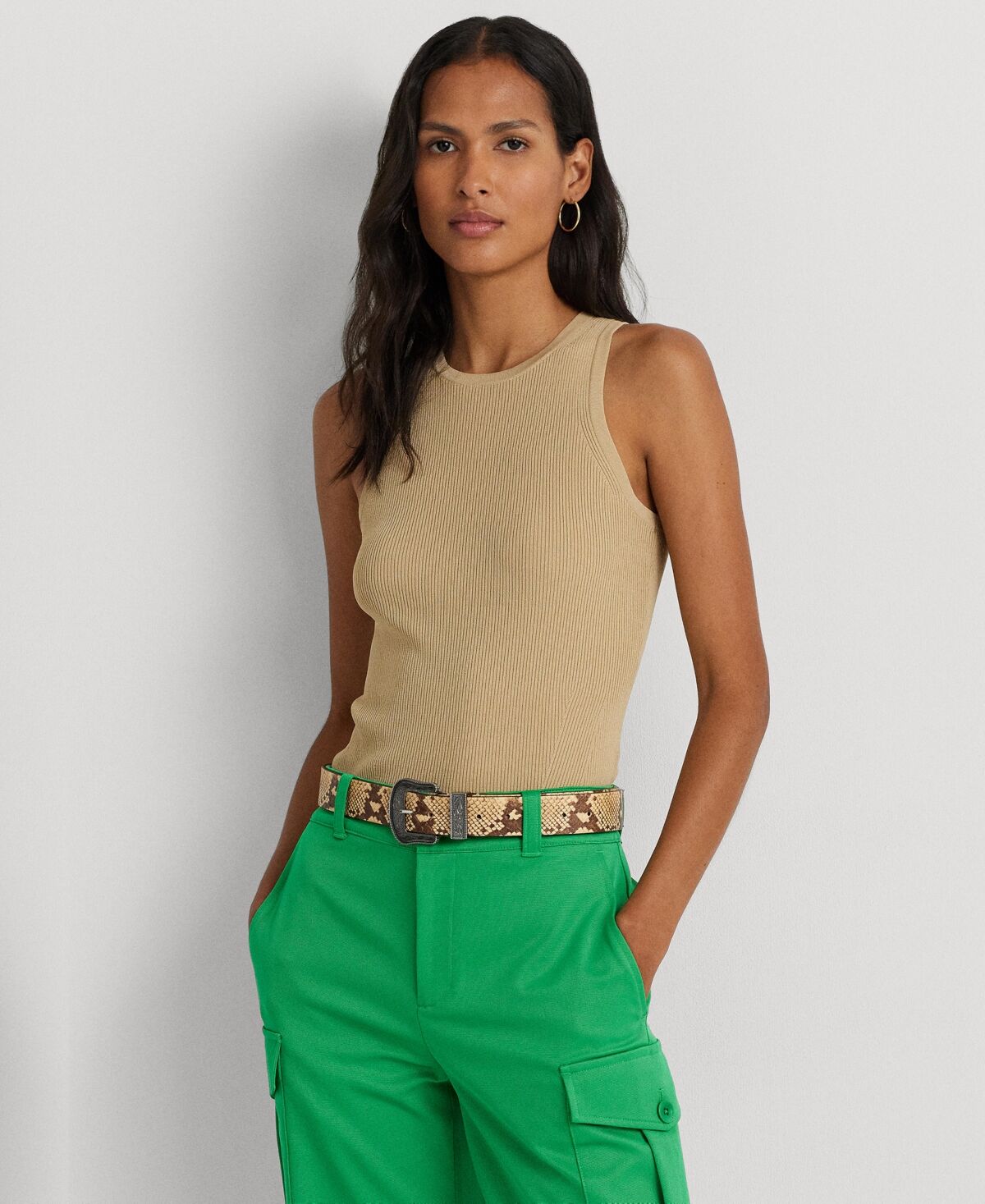 Ralph Lauren Lauren Ralph Lauren Women's Sleeveless Sweater - Birch Tan