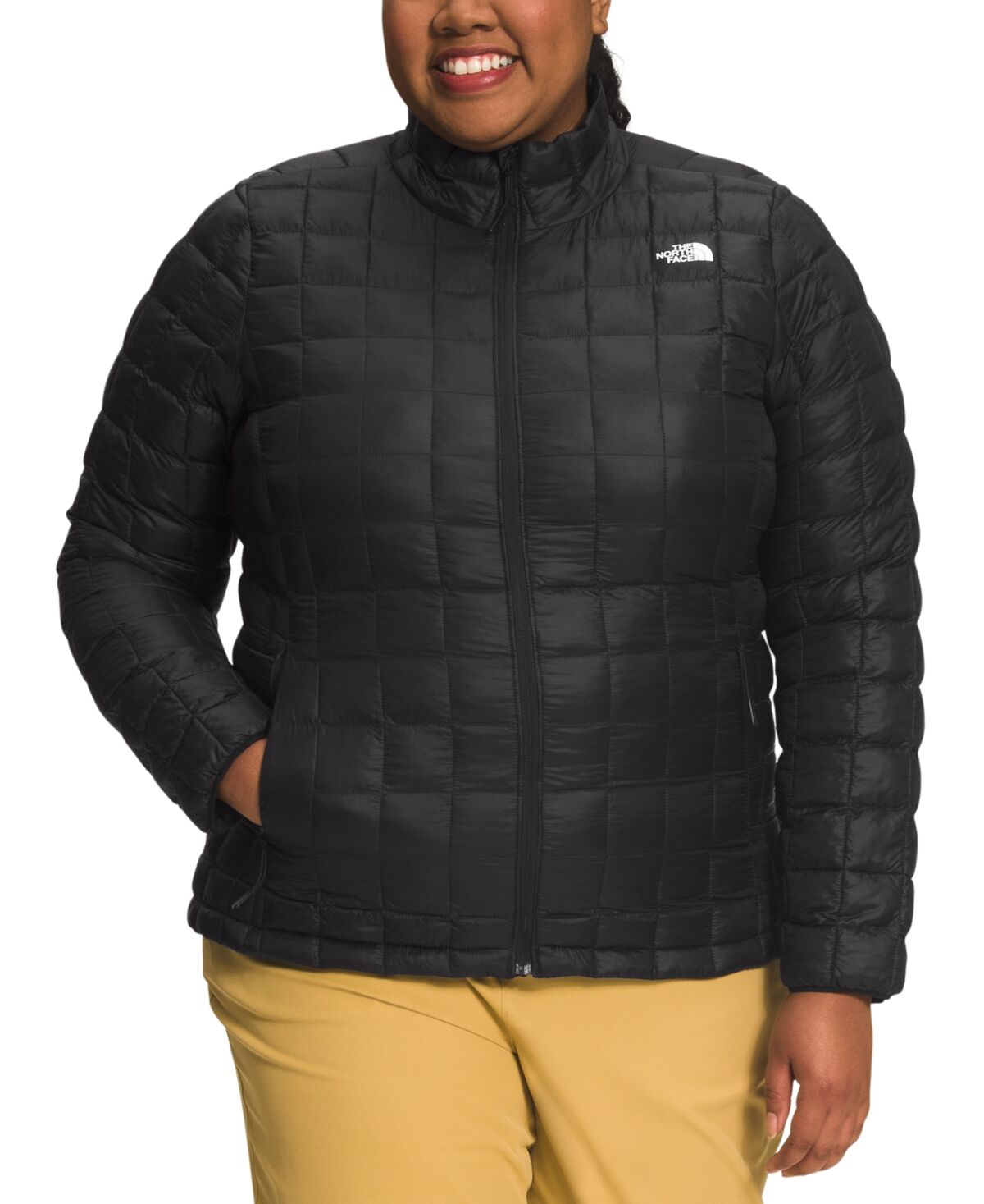 The North Face Plus Size Quilted Zip-Up Puffer Jacket - TNF Black