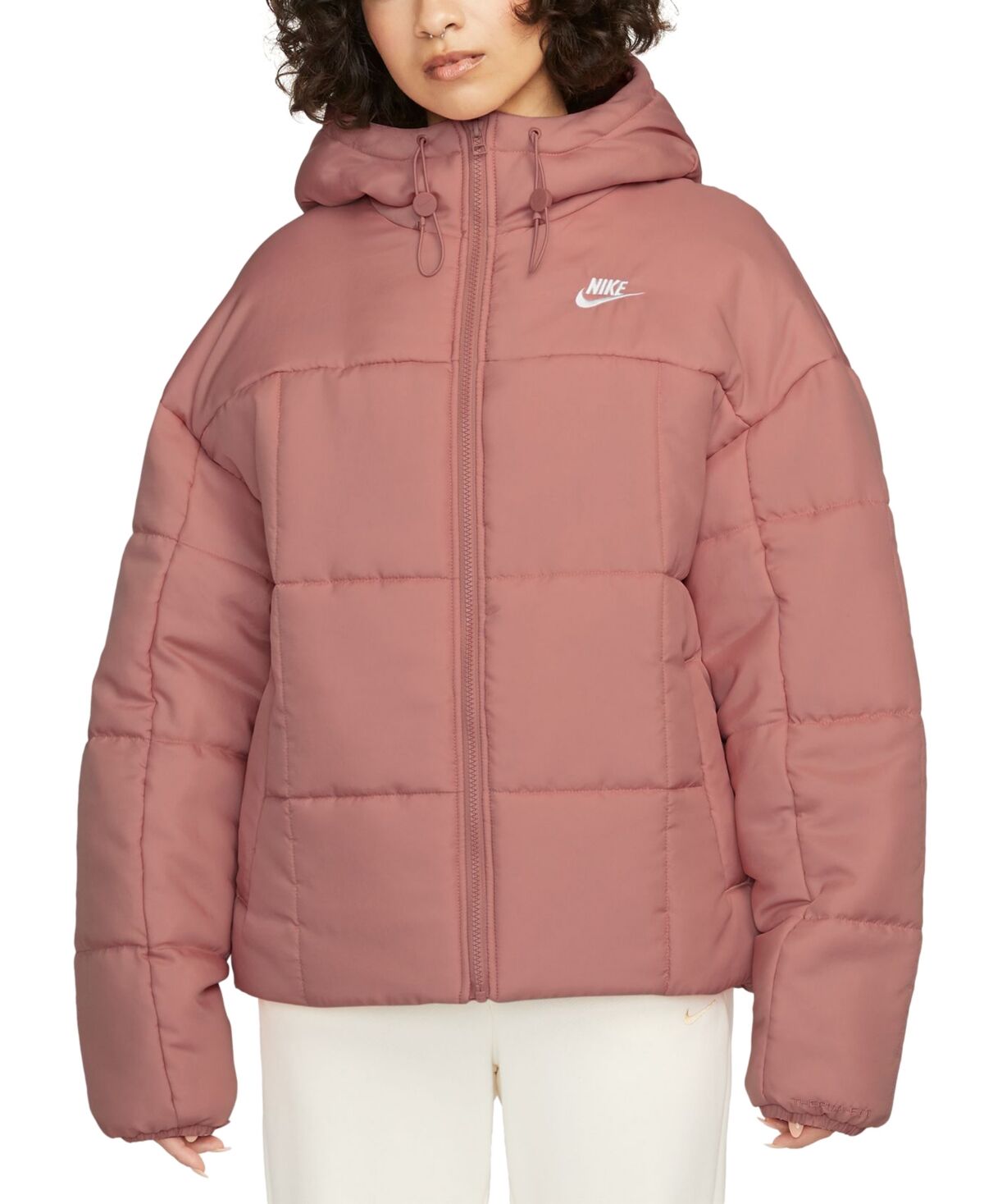 Nike Sportswear Women's Therma-fit Essentials Puffer Jacket - Red Stardust/white