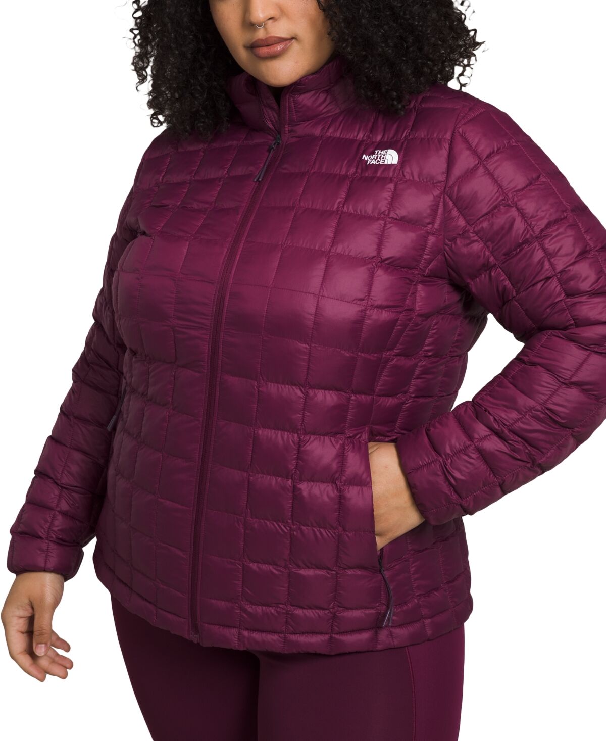 The North Face Plus Size Quilted Zip-Up Puffer Jacket - Boysenberry