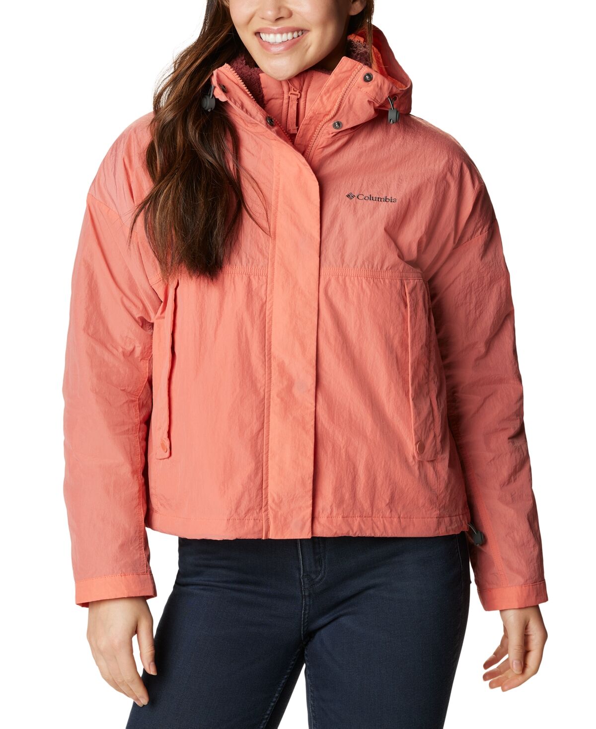 Columbia Women's Laurelwoods Ii Interchange Hooded Jacket - Faded Peach