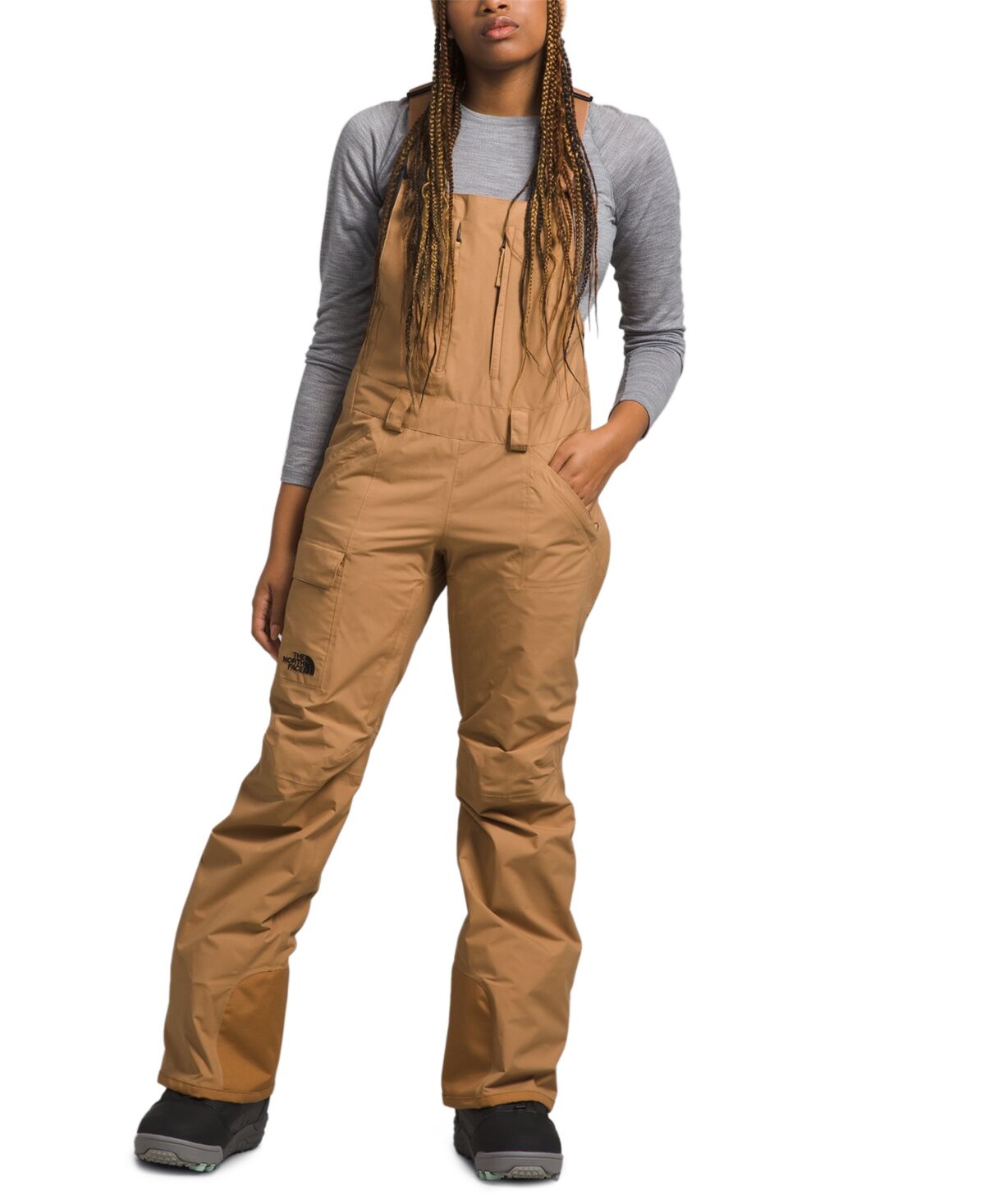 The North Face Women's Freedom Printed Bib Overalls - Almond Butter
