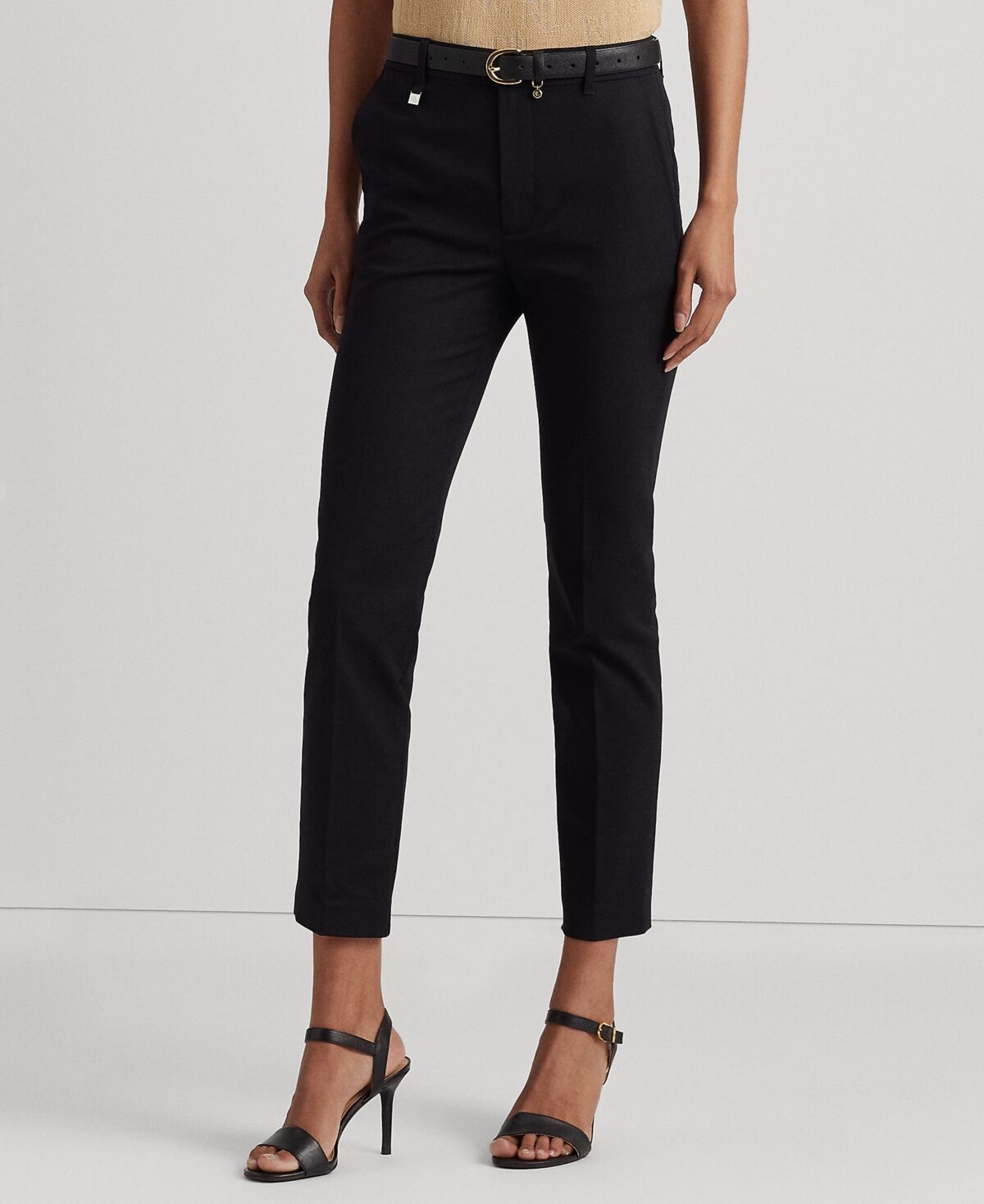 Ralph Lauren Lauren Ralph Lauren Double-Faced Stretch Cotton Pant, Regular & Petites - Polo Black