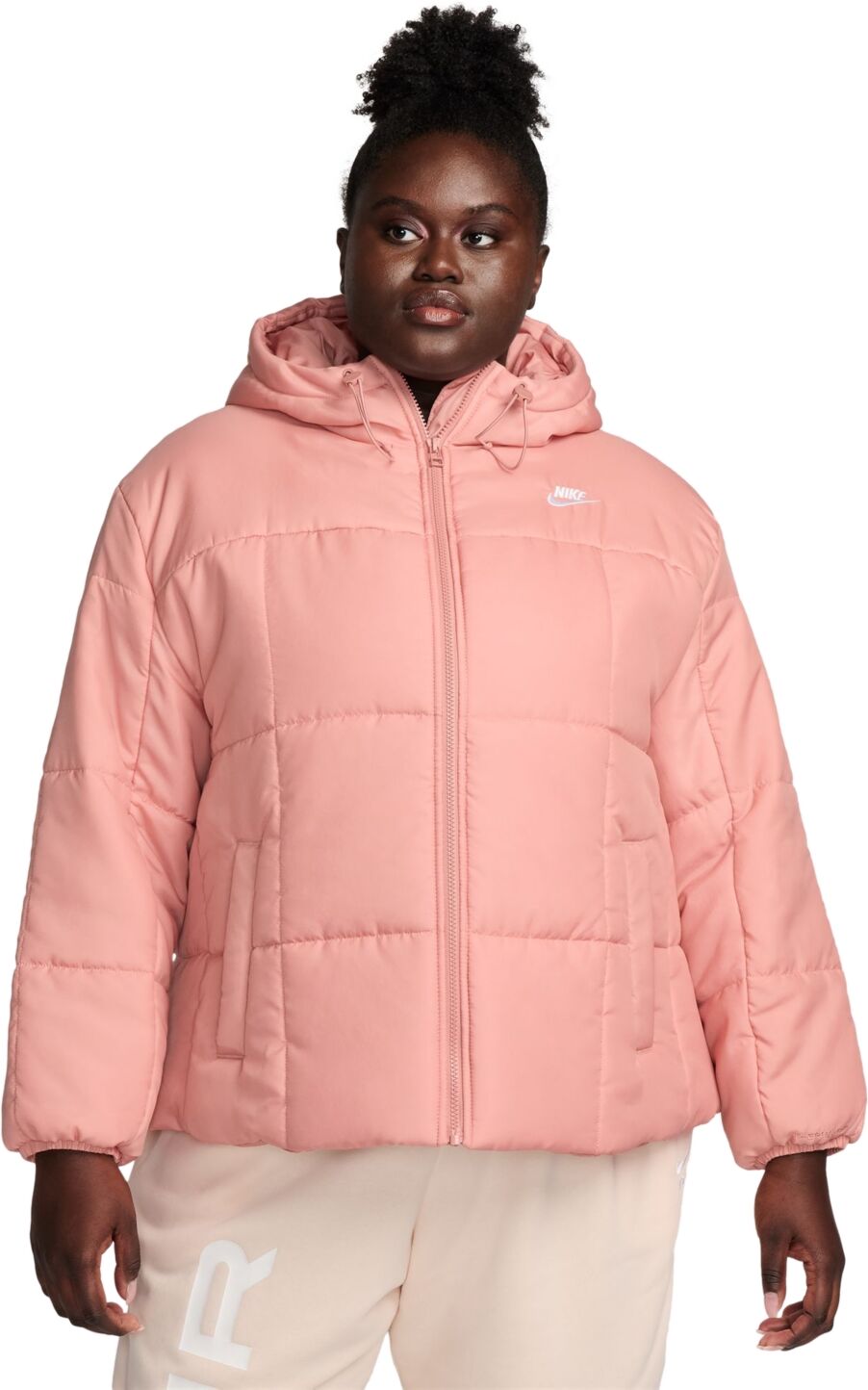 Nike Plus Size Active Sportswear Essential Therma-fit Puffer Jacket - Red Stardust/white