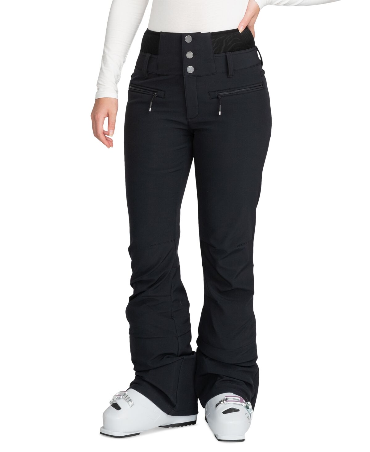Roxy Juniors' Rising High Water-Repellent Snow Pants - True Black