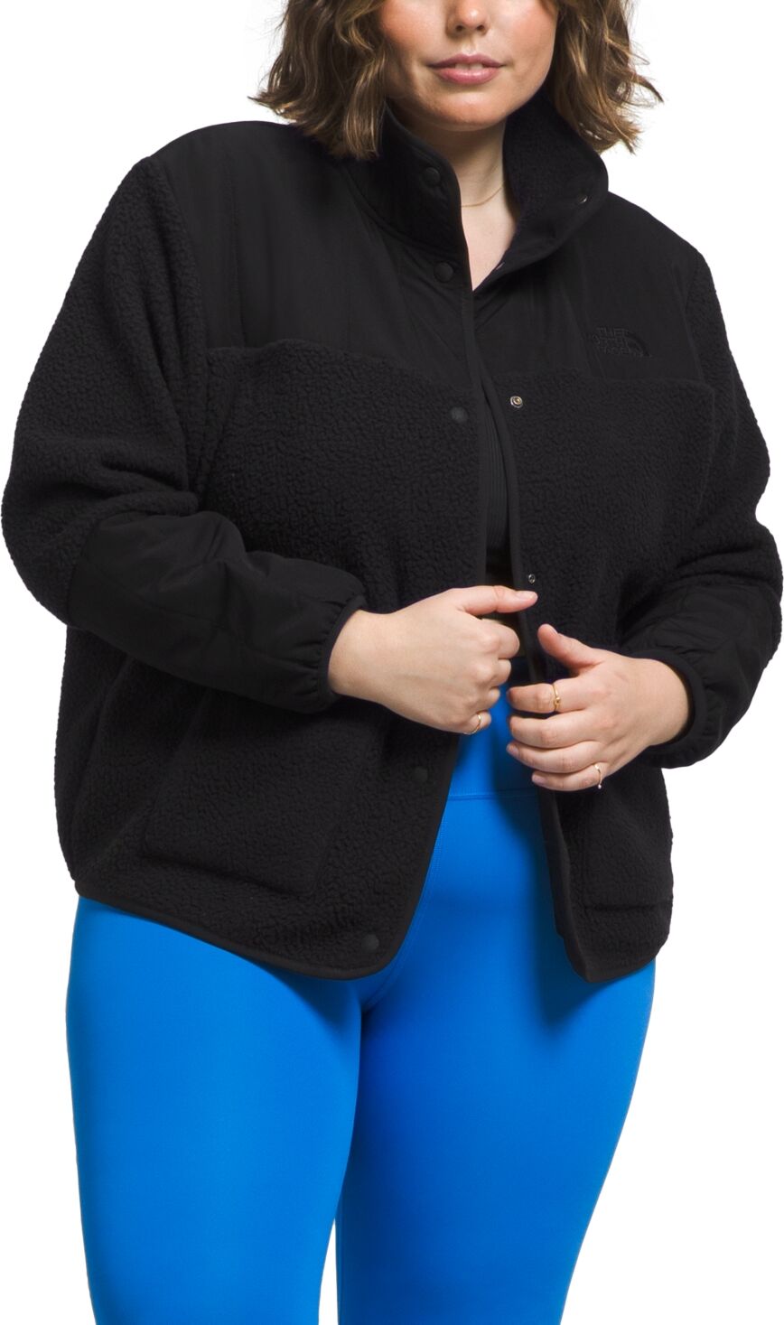 The North Face Plus Size Cragmont Snap-Front Fleece Jacket - Tnf Black