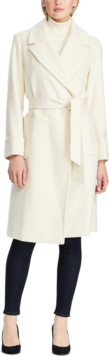 Ralph Lauren Lauren Ralph Lauren Women's Wool Blend Belted Wrap Coat - Moda Cream