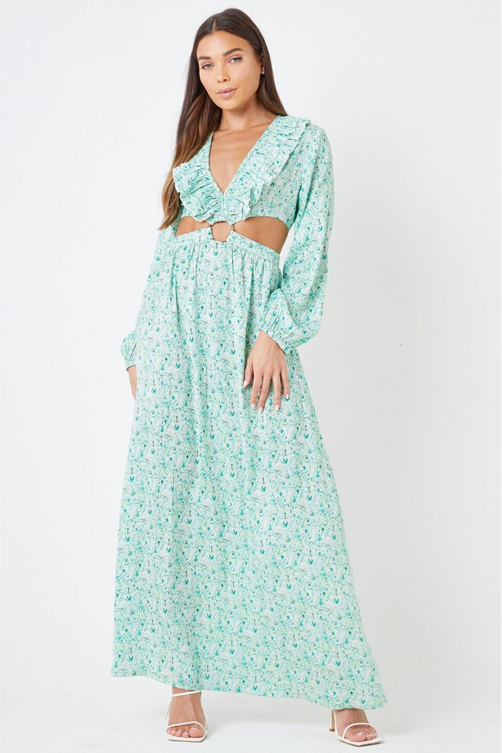 Creea The Label Women's Plunge Maxi Dress - Green