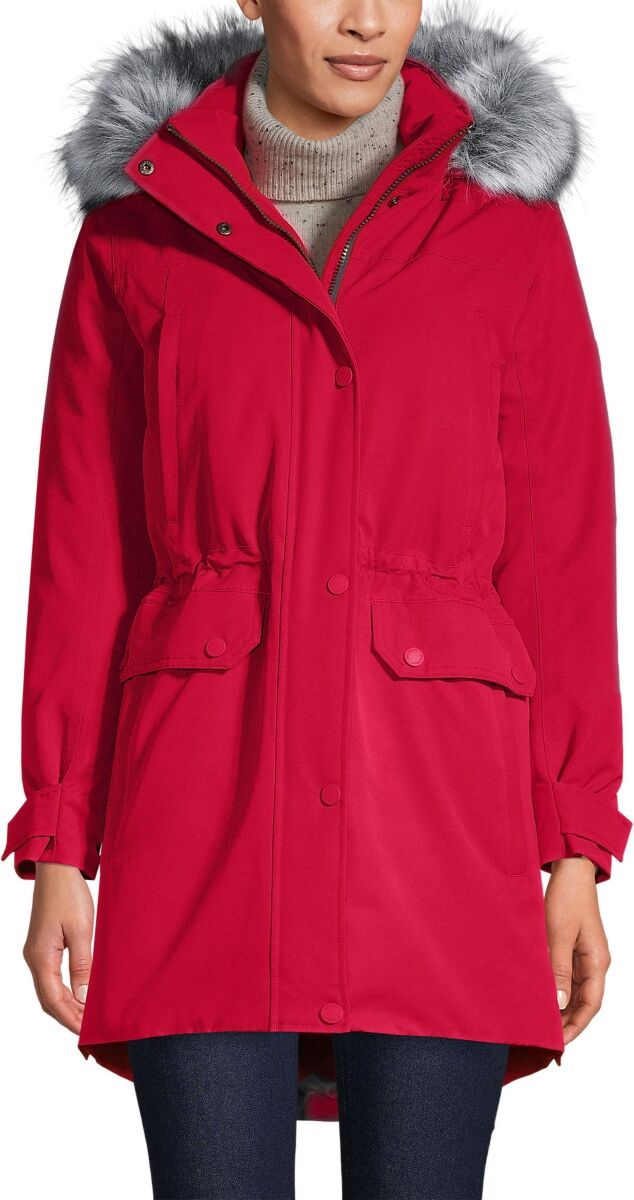 Lands' End Women's Expedition Down Waterproof Winter Parka - Rich red