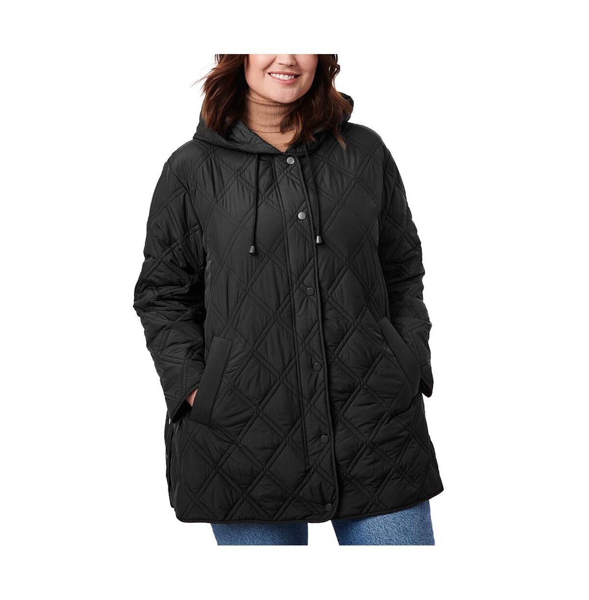 Bernardo Women's Plus-Size Light Weight Quilted Jacket - Black