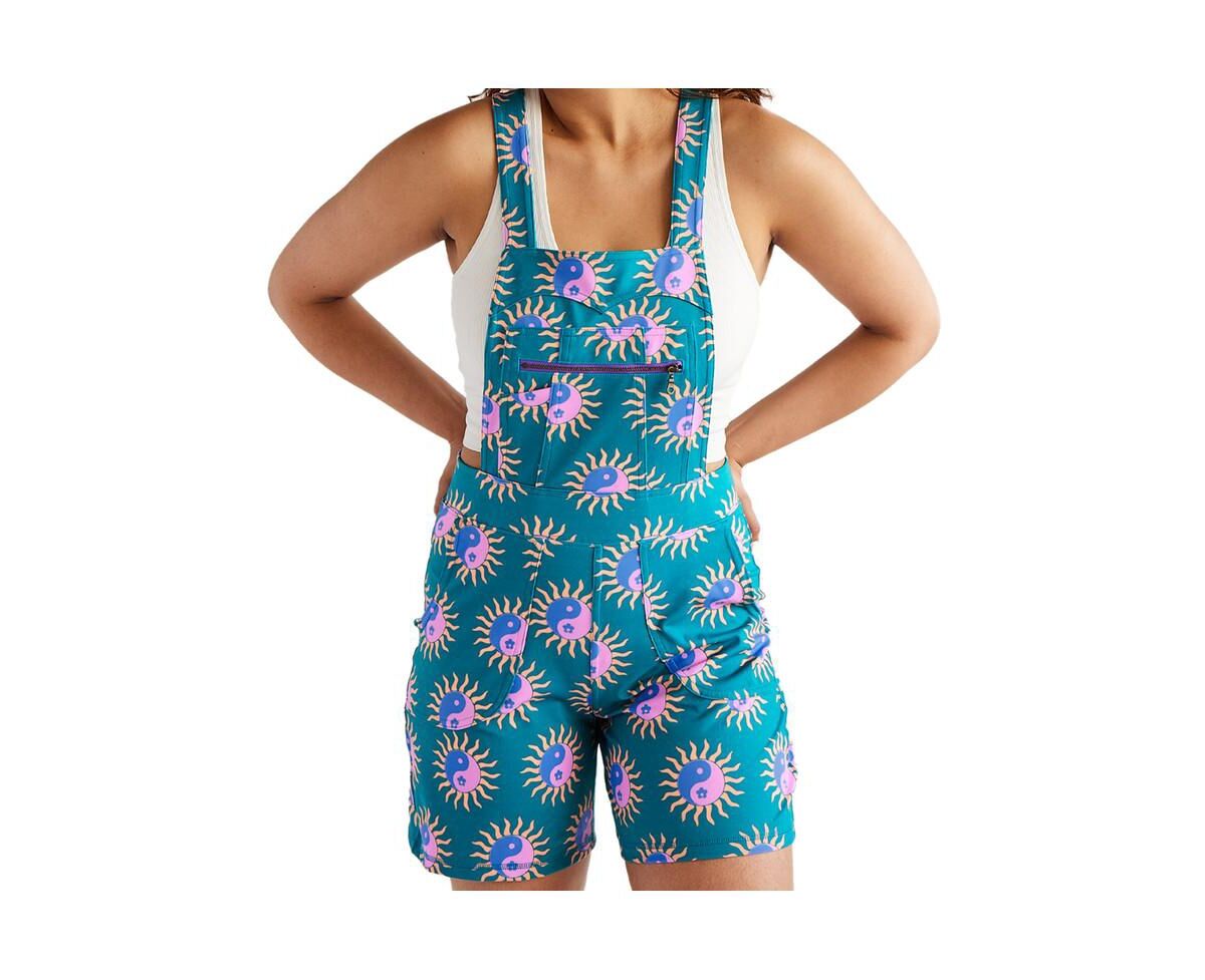 Swaay Women's Women's Eco Super Soft Stretch Overall Romper - Teal yin yang