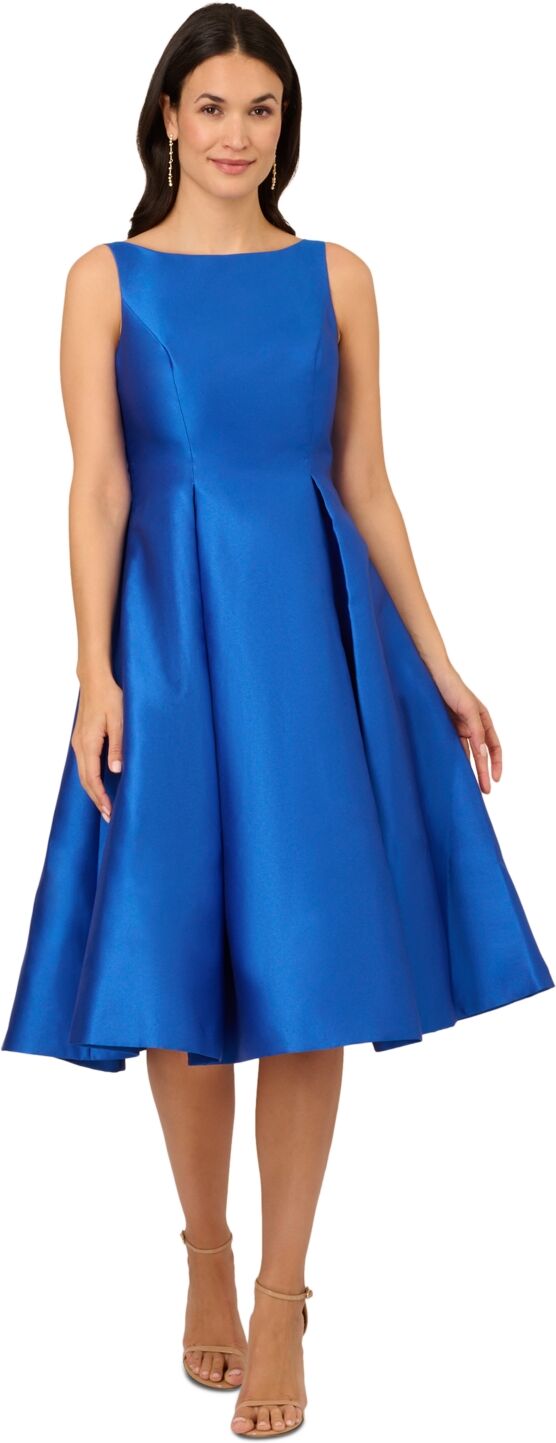 Adrianna Papell Boat-Neck A-Line Dress - Ultra Blue