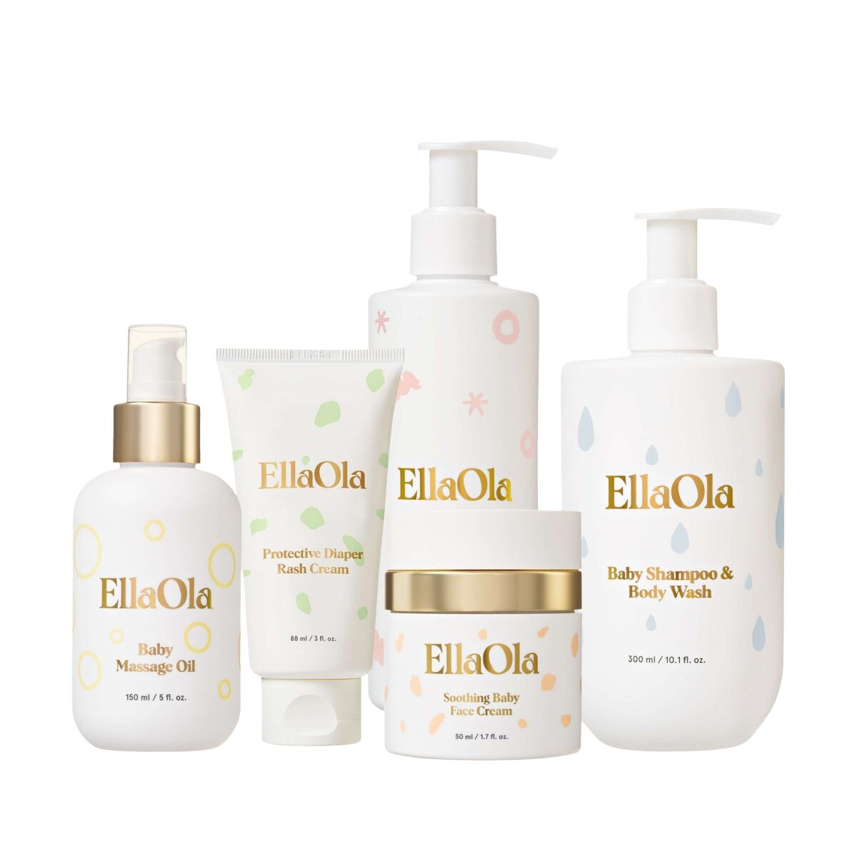 Ellaola The Baby's All-Around Skincare Bundle (5 Pieces) - White