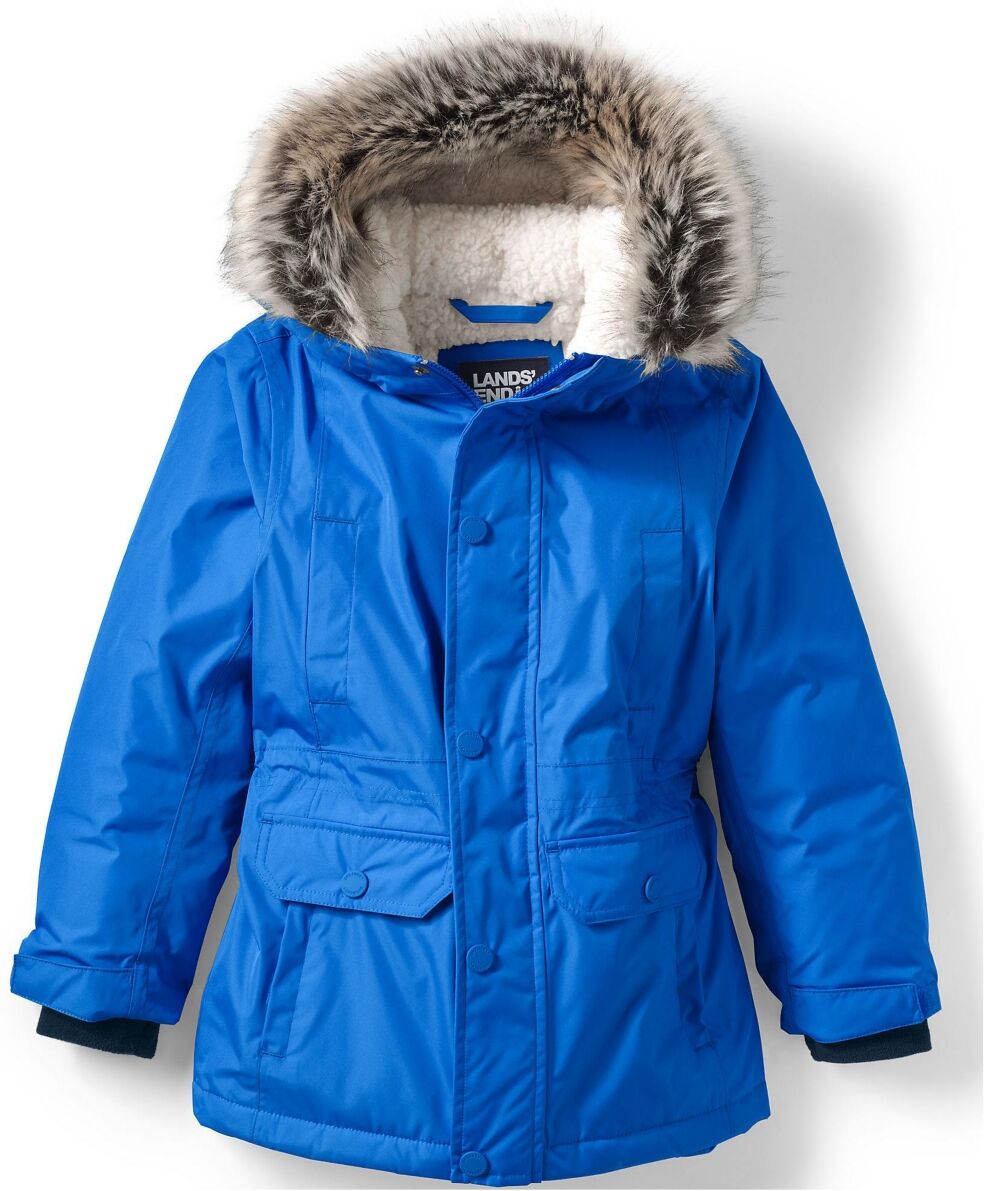 Lands' End Child Kids Boys Husky Expedition Down Waterproof Winter Parka - Royal cobalt