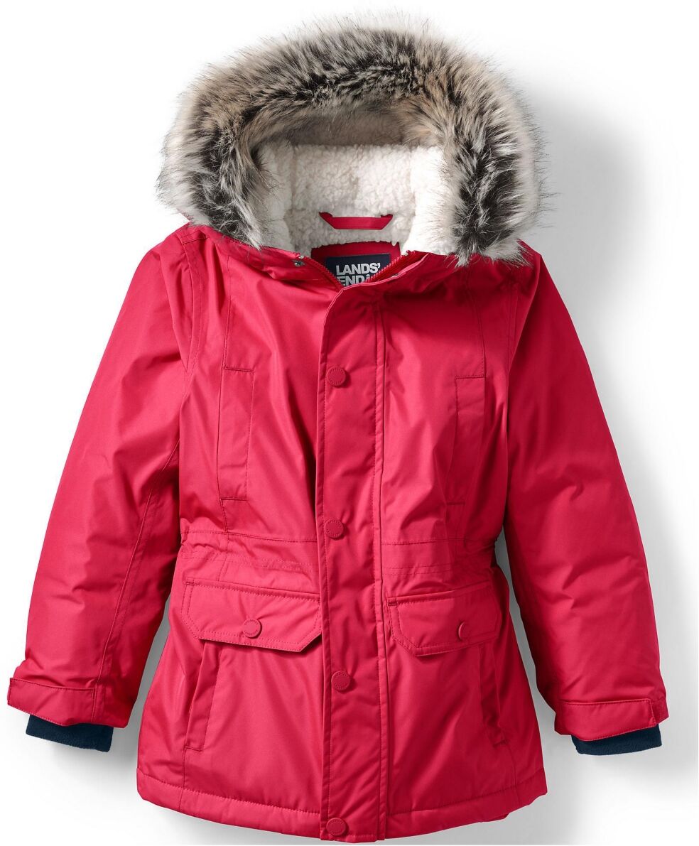 Lands' End Kids Expedition Waterproof Winter Down Parka - Rich red