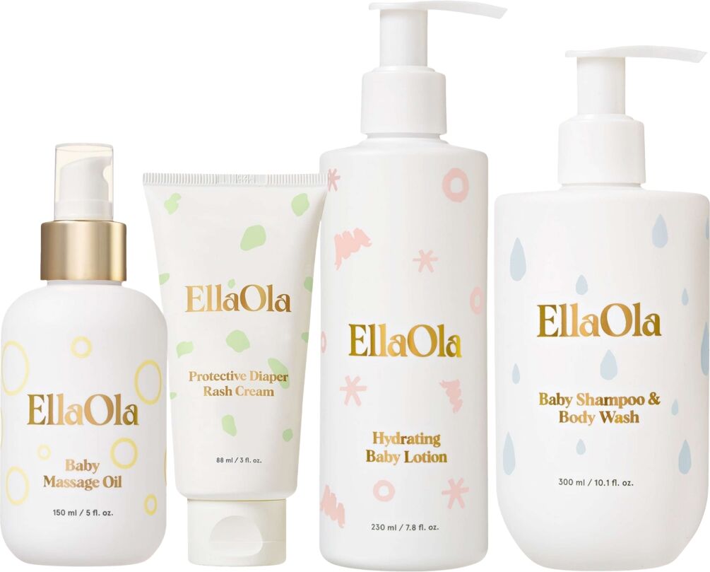 Ellaola The Baby's Essential Skincare Bundle (4 Pieces) - White