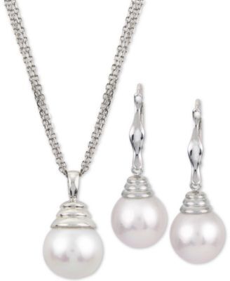 Macy's Windsor Cultured Freshwater Pearl Jewelry Collection In Sterling Silver