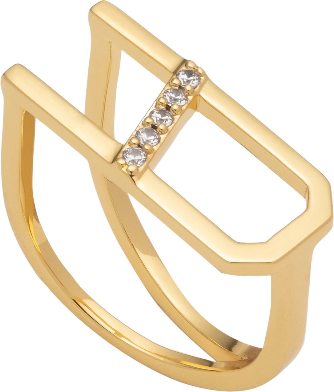 Bonheur Jewelry Ariella A Initial Ring - Karat Micro Plated Gold Over Brass