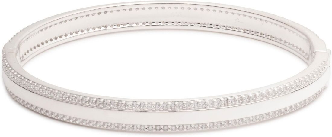 Ralph Lauren Lauren Ralph Lauren Cubic Zirconia Bangle Bracelet in Sterling Silver - Sterling Silver