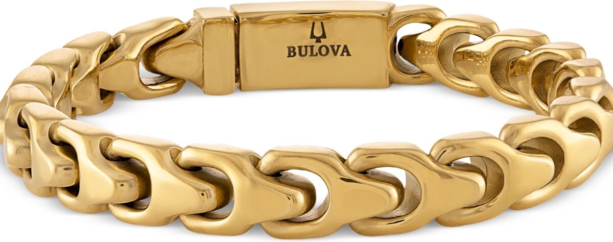 Bulova Men's Link Bracelet in Gold-Plated Stainless Steel - Gold