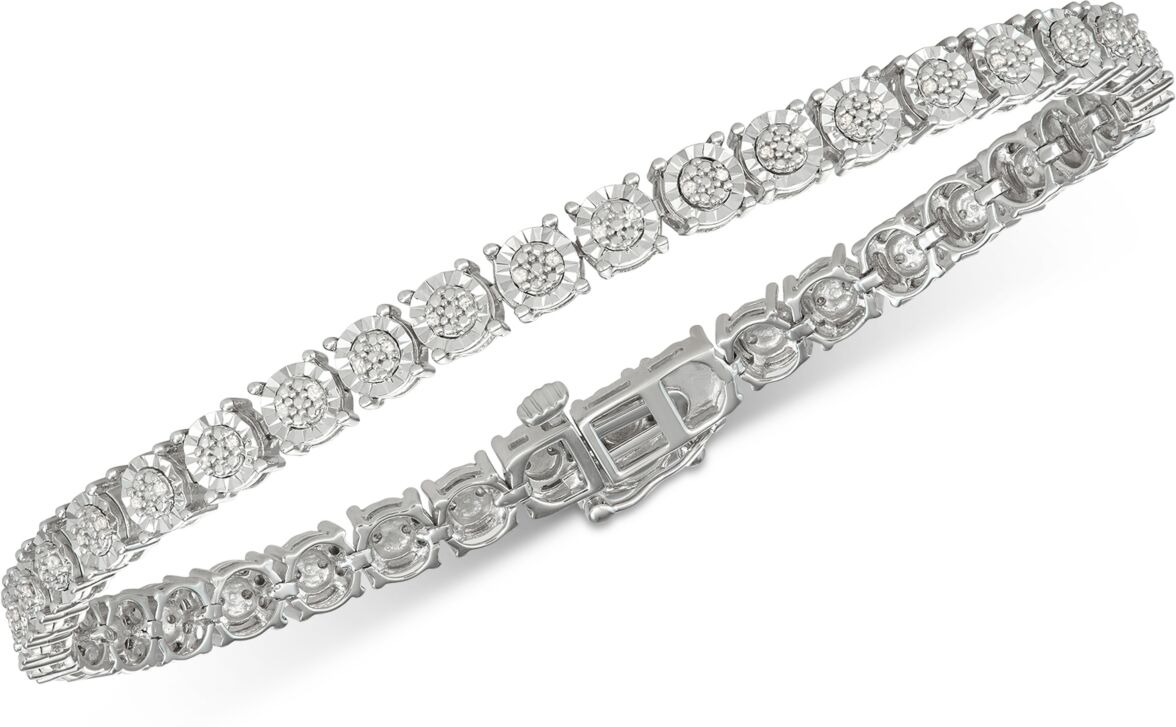 Macy's Diamond Tennis Bracelet (1/4 ct. t.w.) in Sterling Silver - Sterling Silver