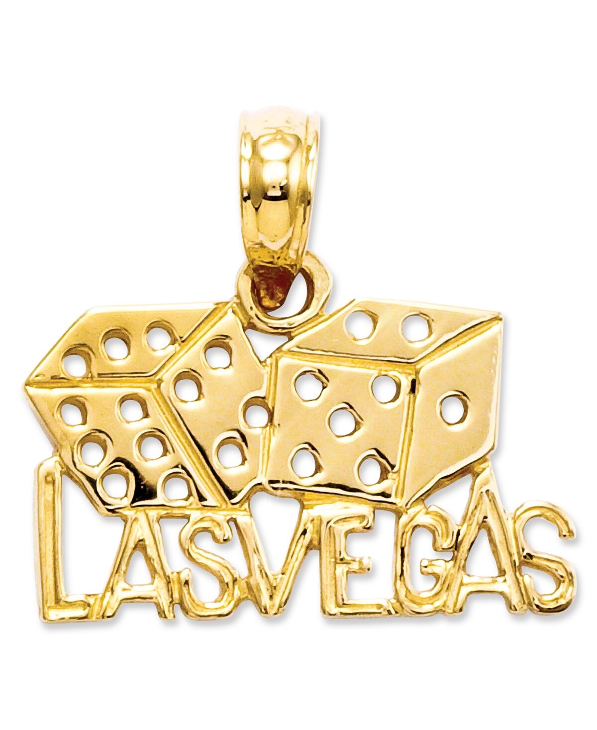 Macy's 14k Gold Charm, Las Vegas Dice Charm