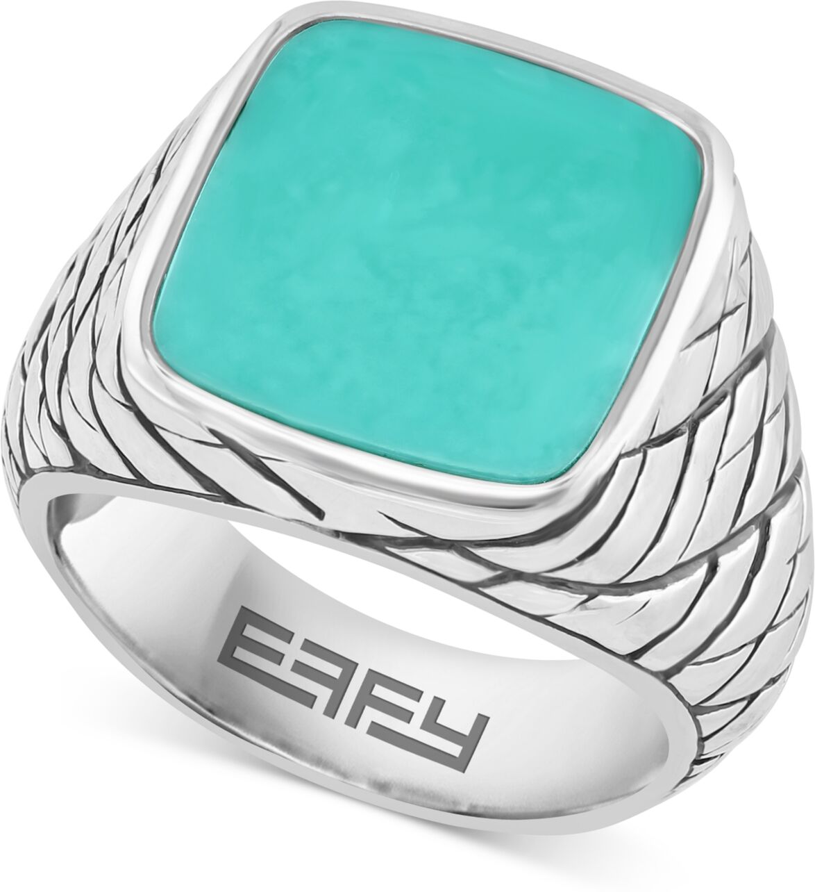 Effy Collection Effy Men's Turquoise Ring in Sterling Silver - Sterling Silver