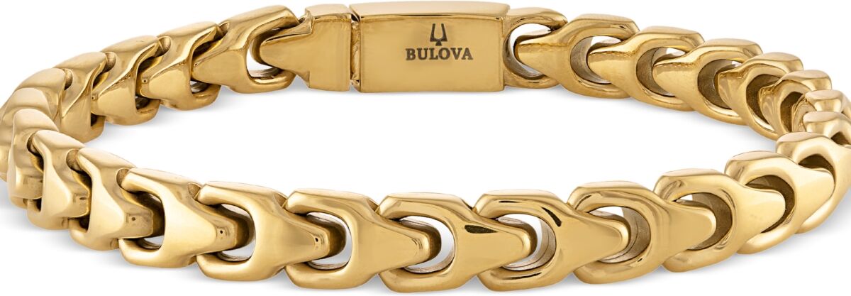 Bulova Men's Link Bracelet in Gold-Plated Stainless Steel - Gold