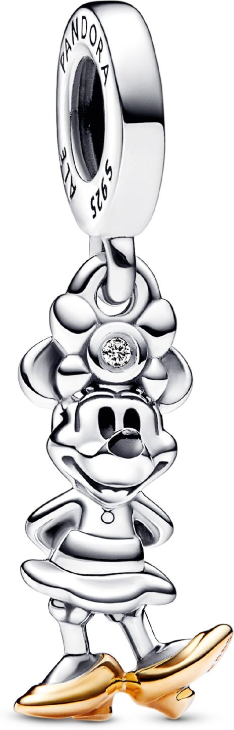 Pandora Lab-Grown Diamond Disney 100th Anniversary Minnie Mouse Dangle Charm - Silver