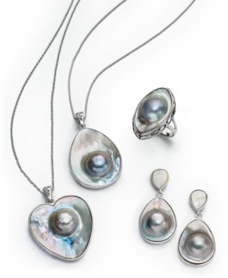 Macy's Mabe Pearl Jewelry Collection In Sterling Silver