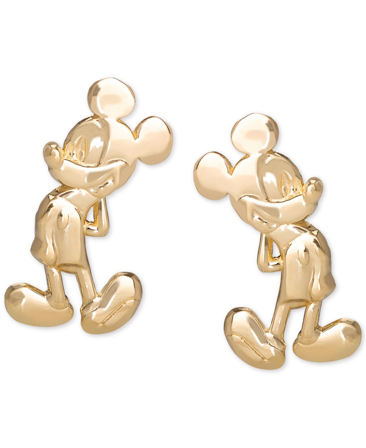 Disney Children's Mickey Mouse Stud Earrings in 14k Gold - Gold