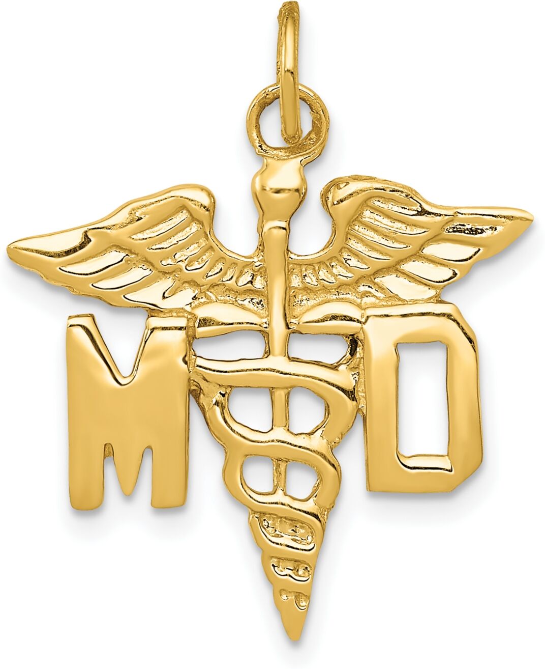 Macy's M.d. Caduceus Charm in 14k Yellow Gold - Gold