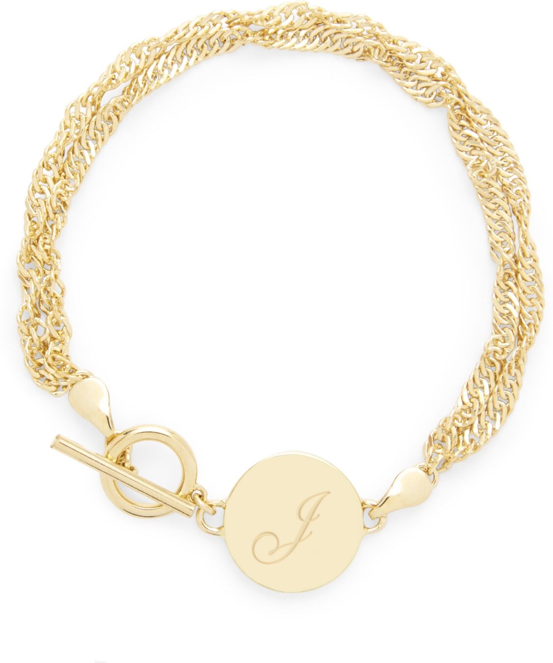 brook & york 14K Gold Plated Sophie Initial Toggle Bracelet - Gold - J