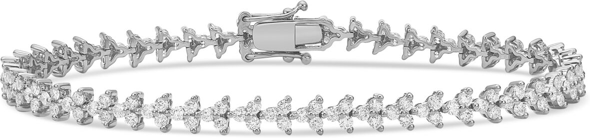 Macy's Diamond Mini Cluster Tennis Bracelet (3 ct. t.w.) - White Gold