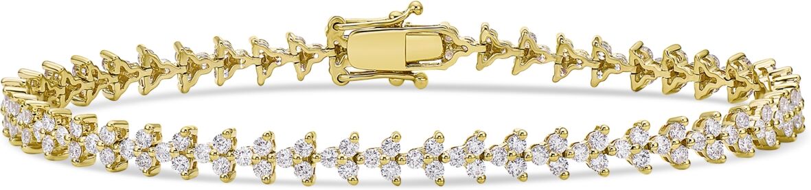 Macy's Diamond Mini Cluster Tennis Bracelet (3 ct. t.w.) - Yellow Gold