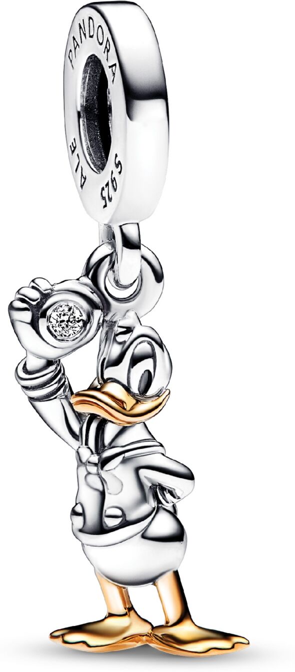 Pandora Lab-Grown Diamond Disney 100th Anniversary Donald Duck Dangle Charm - Silver