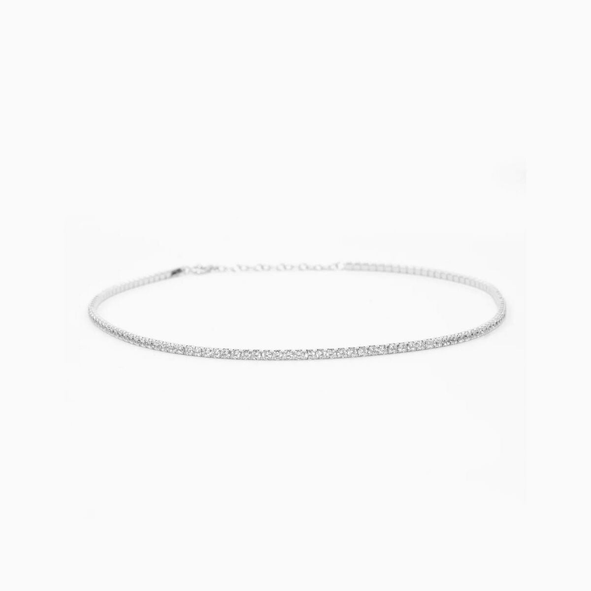 Bearfruit Jewelry Cherie Tennis Necklace - Silver