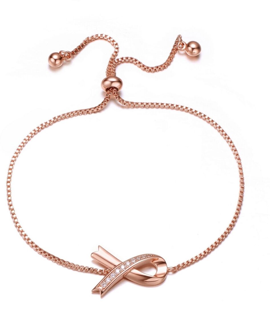 Gigigirl Gigi Girl Stunning Teens/Young Adults 18K Rose Gold Plated Infinity Love Adjustable Bracelet - Pink