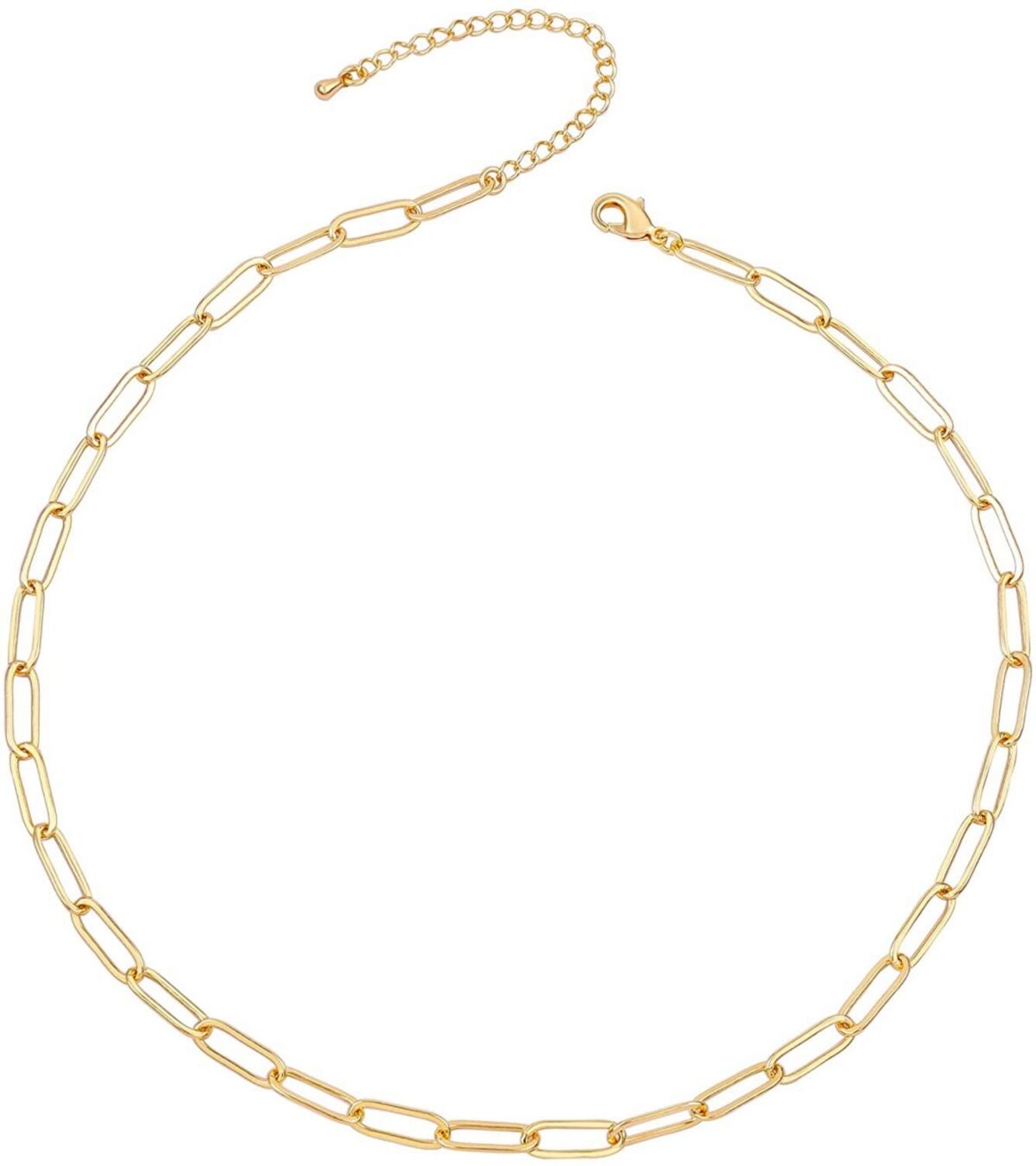 GiGiGirl Stylish Teens/Young Adults 14k Gold Plated Cable Link Chain Adjustable Necklace - Gold