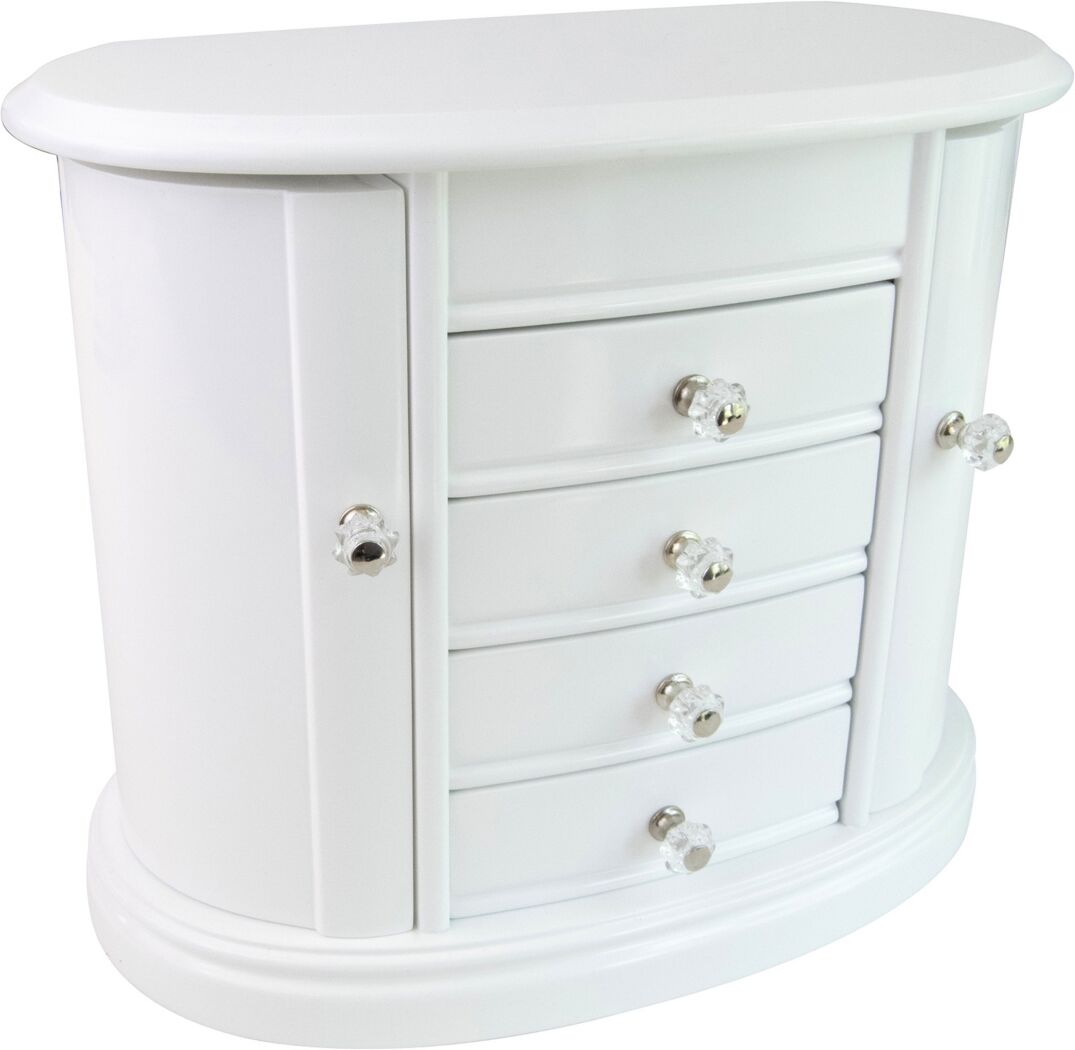 Mele & Co Heloise Wooden Jewelry Box - White