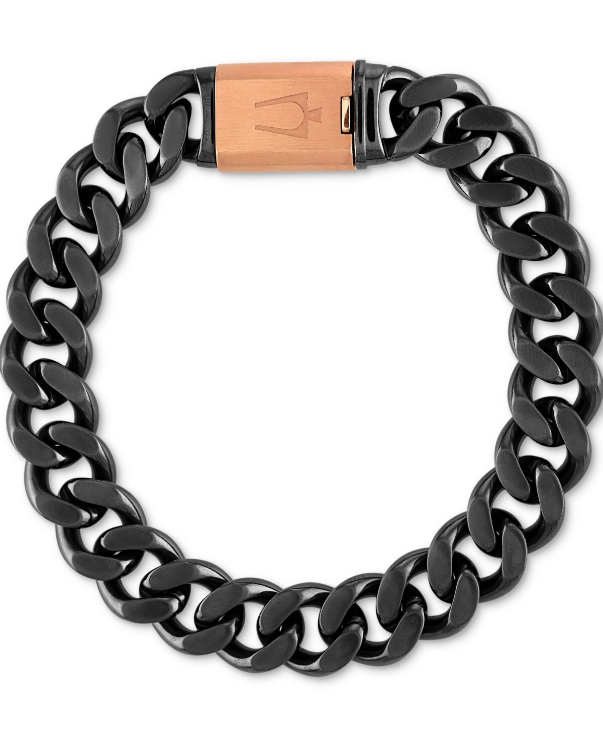 Bulova Gray & Rose Gold-Tone Ip Stainless Steel Link Bracelet - Grey