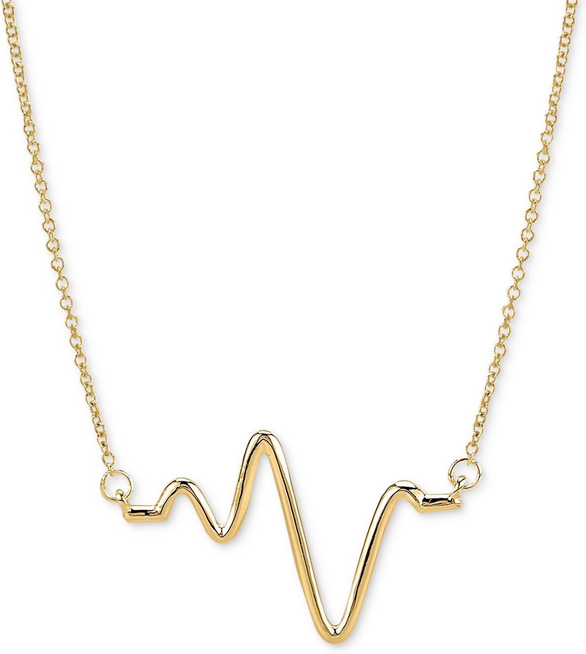 Sarah Chloe Large Heartbeat Pendant Necklace, 16