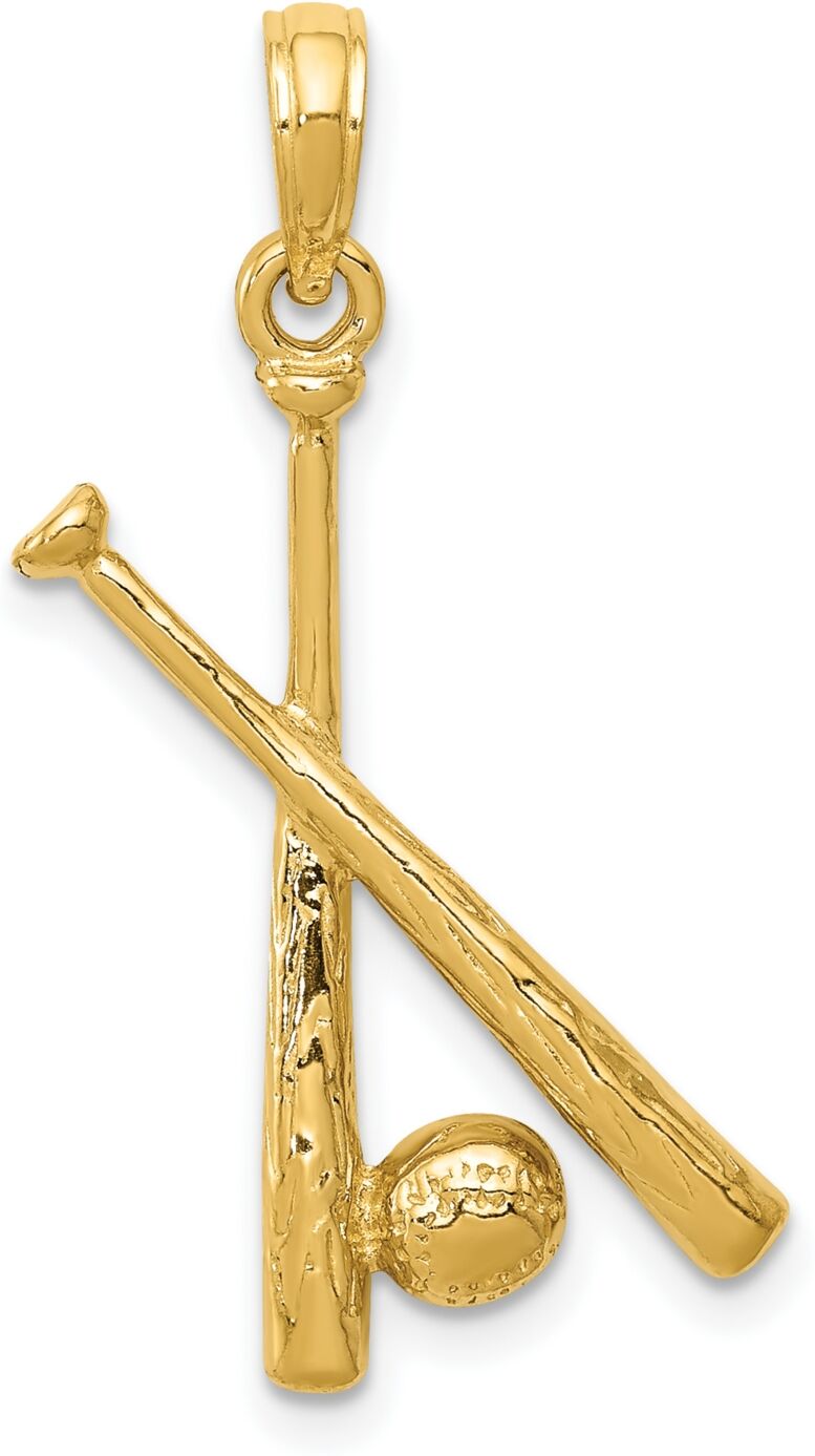 Macy's Baseball Bat and Ball Pendant in 14k Yellow Gold - Gold