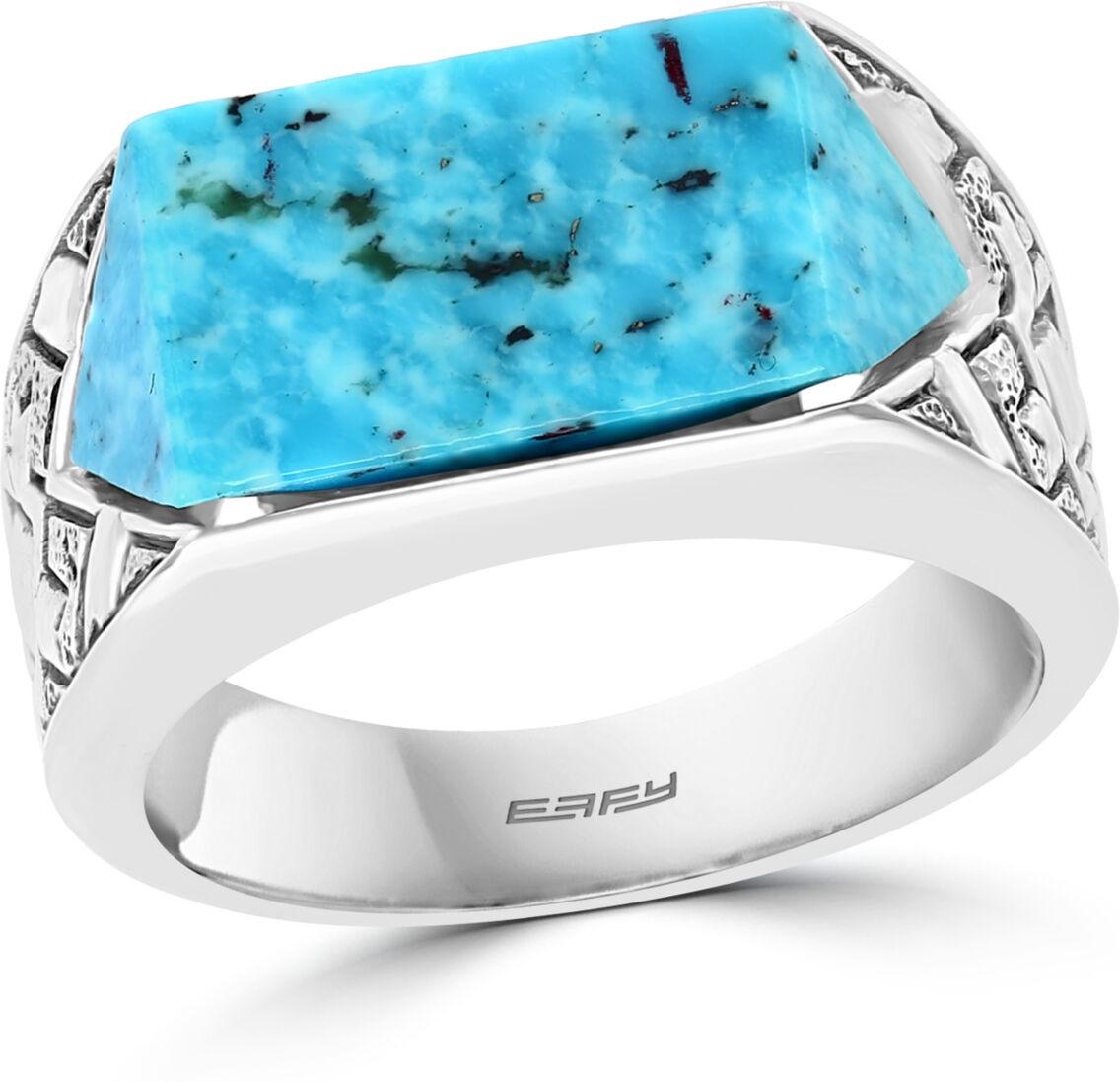 Effy Collection Effy Men's Turquoise Ring in Sterling Silver - Sterling Silver