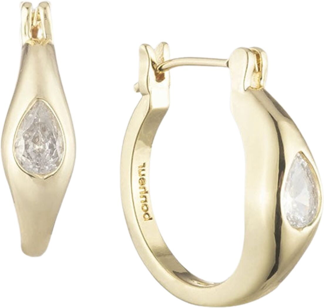 Bonheur Jewelry Babette Evil Eye Hoop Earrings - Karat Gold Plated Brass